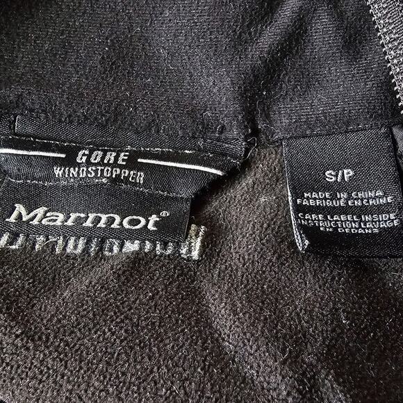Marmot Gore Windstopper Softshell Jacket Mens S Black Minimal Outdoors Lined - Picture 3 of 9